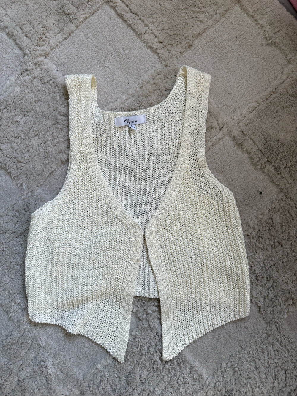 Cream Knit Top